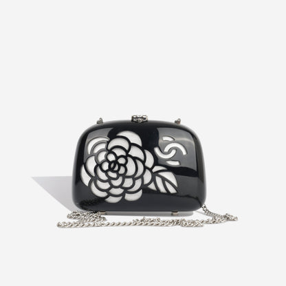 Chanel Vintage Camellia Minaudière Clutch