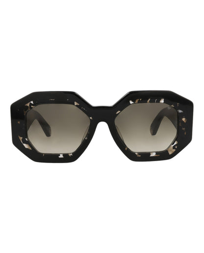 Philipp Plein Womens Square/Rectangle Black Black Green Fashion Designer Eyewear