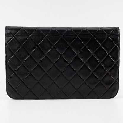 Chanel Vintage Flap Clutch Shoulder Bag Black