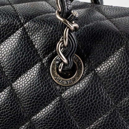 Chanel Caviar Shoulder Tote Bag Black