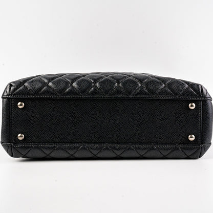 Chanel Caviar Shoulder Tote Bag Black