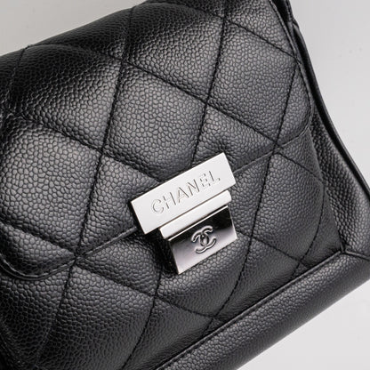 Chanel Black Caviar Seasonal Shoulder Flap Bag