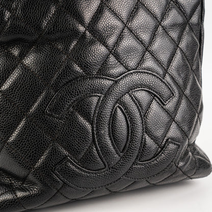 Chanel PST Caviar Black Shoulder Tote Bag