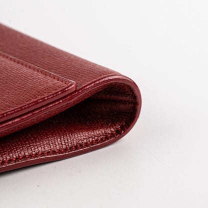 Saint Laurent Red Leather Clutch