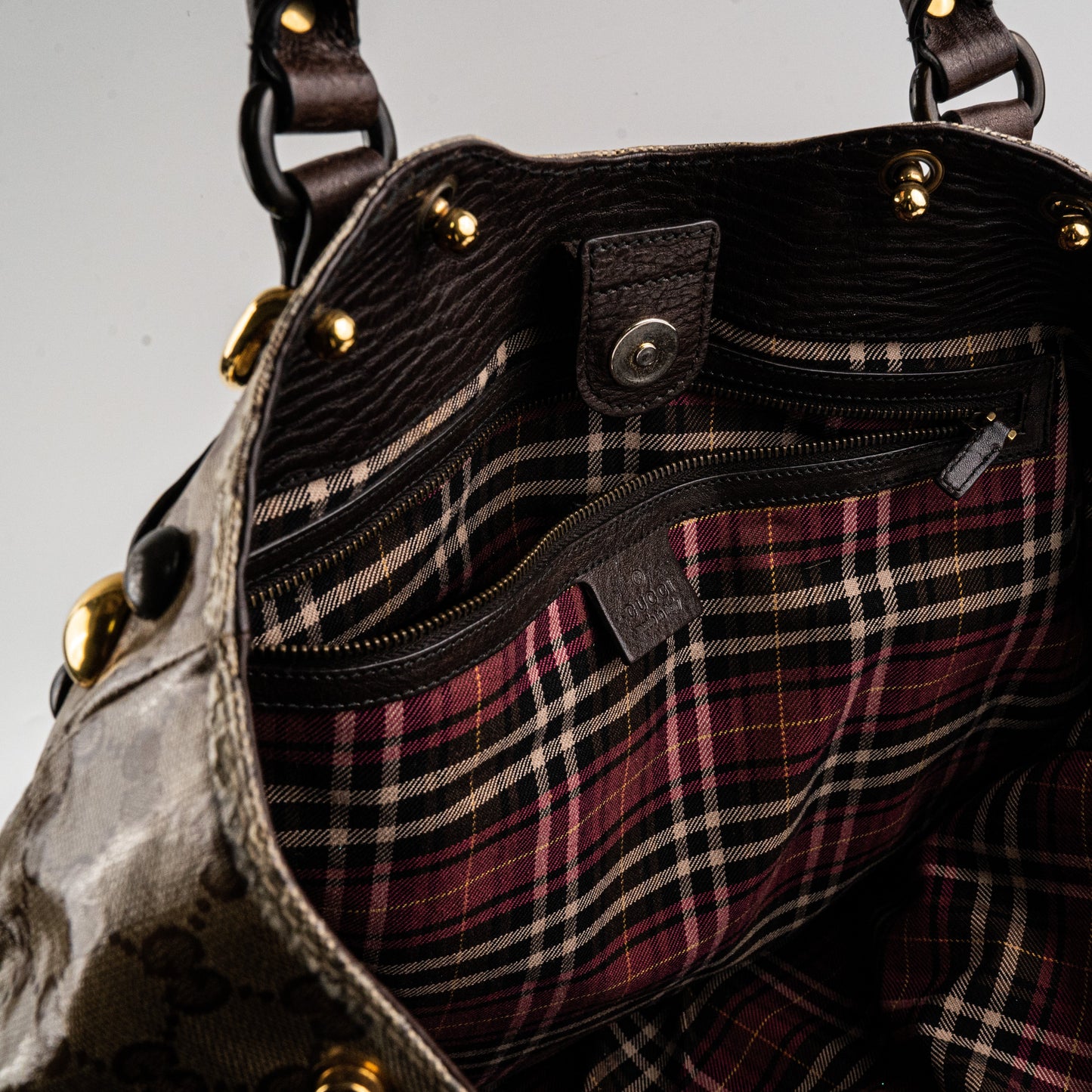 Gucci Babouska Heart Monogram Shoulder Bag