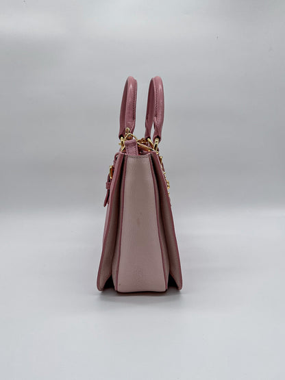 Miu Miu Pink Madras Leather Top Handle Crossbody Bag