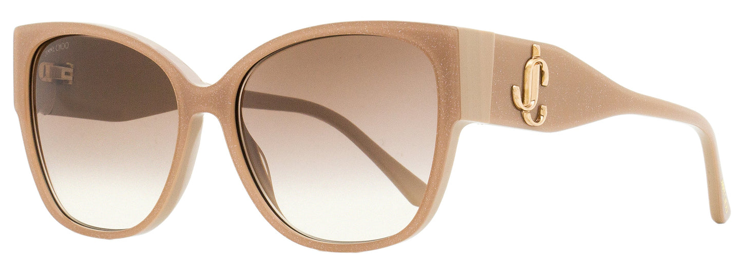 Jimmy Choo Butterfly Shay Sunglasses KONHA Nude Glitter 58mm Nude Glitter