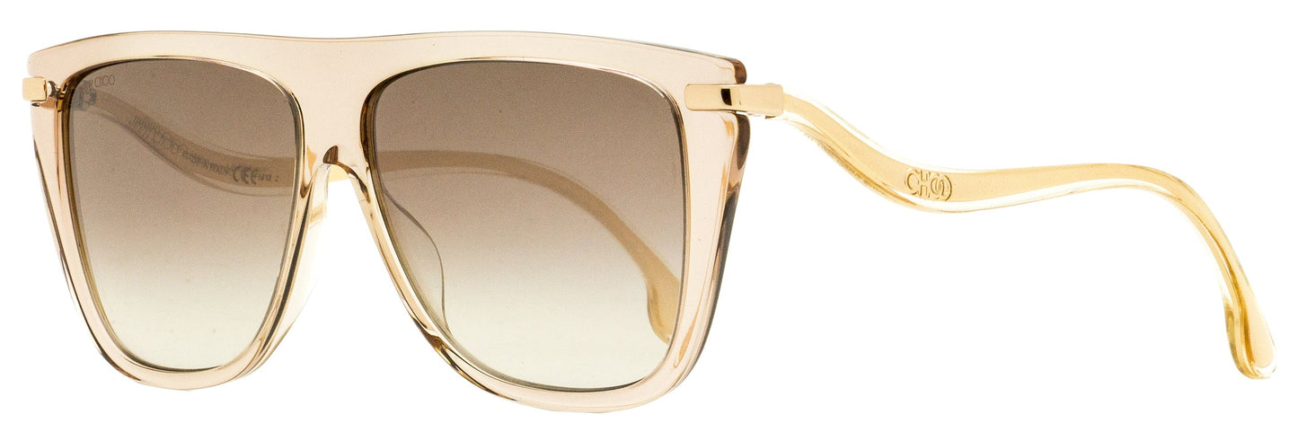Jimmy Choo Browline Sunglasses Suvi/S FWMNQ Nude/Gold 58mm Nude Gold