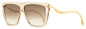 Jimmy Choo Browline Sunglasses Suvi/S FWMNQ Nude/Gold 58mm Nude Gold