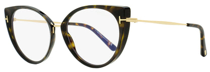 Tom Ford TF5815B Blue Block Eyeglasses 052 Havana/Gold 54mm FT5815 Havana Gold