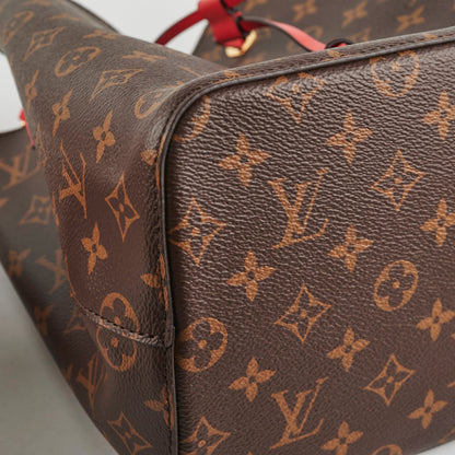 Louis Vuitton Neo Noe Red Monogram Shoulder Bag
