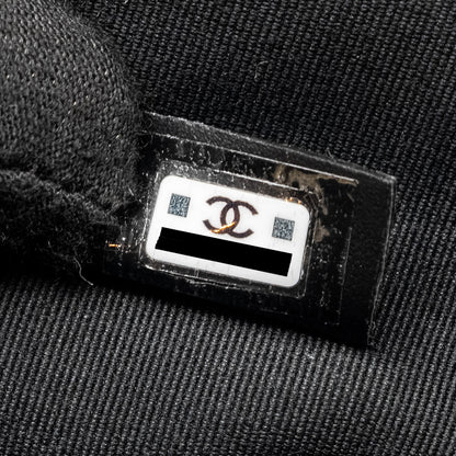 Chanel 24A Bowknot Clutch With Chain patent Crumpled Lambskin/Shiny Lambskin Black  (microchip)