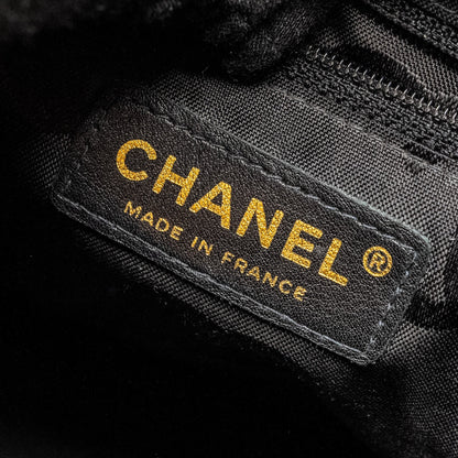 CHANEL Vintage Wild Stitch Shoulder Bag Calfskin Black