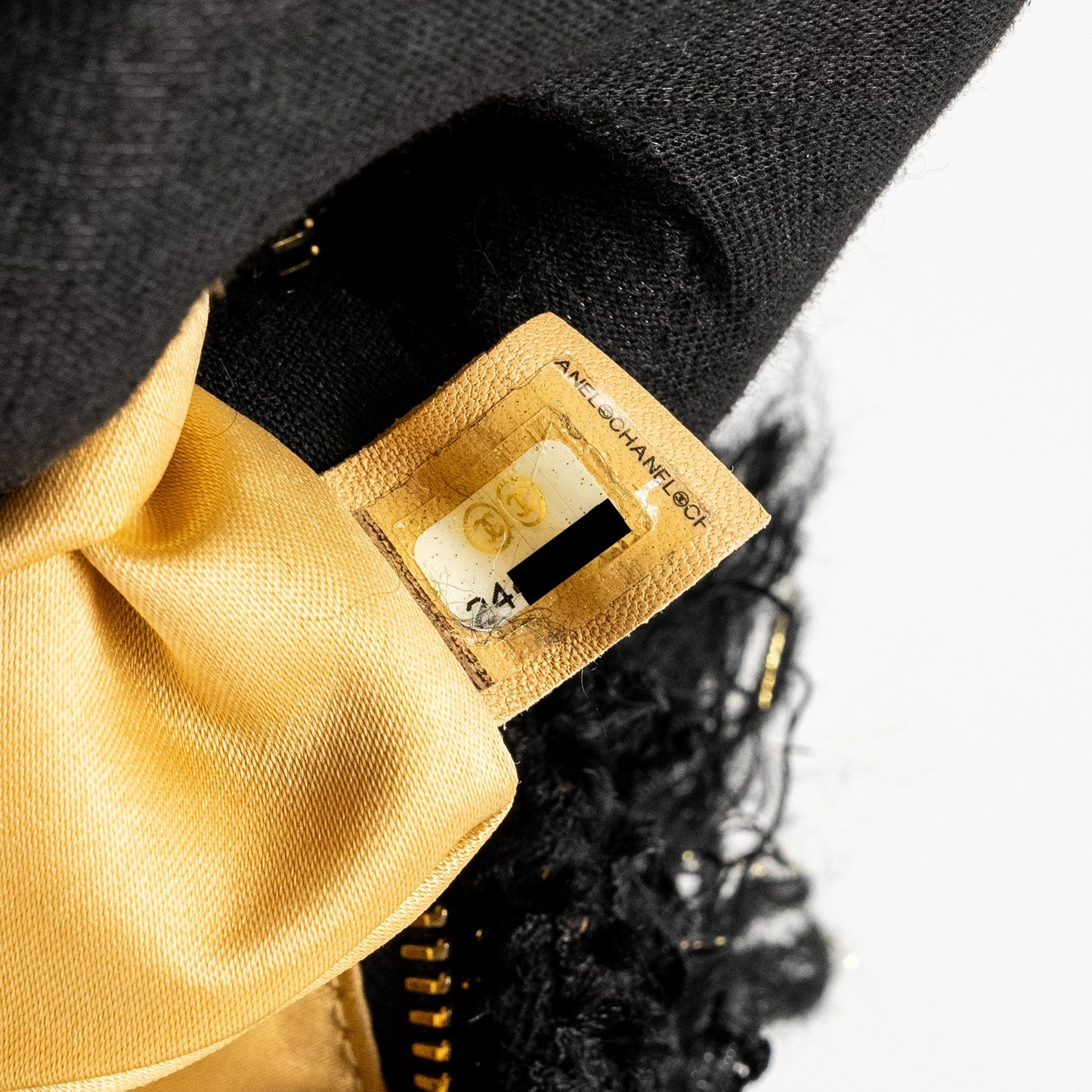 Chanel Fringe Paris Cosmopolite Clutch Tweed Black