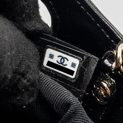 Chanel Mini 31 Clutch with Chain Shiny Calfskin Black L (microchip)