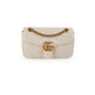 Gucci Marmont Small Matelasse White Shoulder Bag