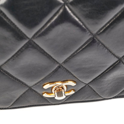 Chanel Vintage Lambskin Black Shoulder Bag