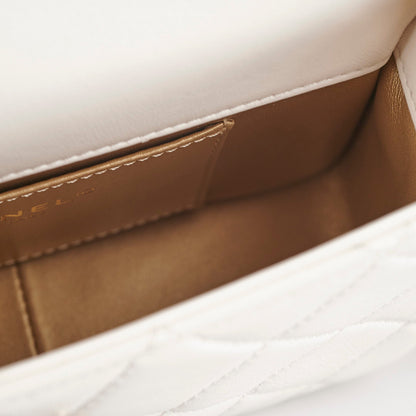 Chanel Seasonal Calfskin Shoulder Bag White