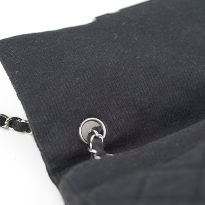 Chanel Fabric Shoulder Flap Bag Black