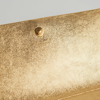 Saint Laurent Kate Tassel Gold Clutch