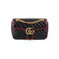 Gucci Marmont Small Black/ Red Shoulder Bag