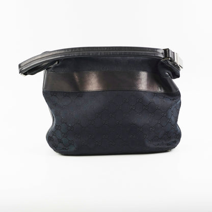 Gucci Vintage GG Canvas Black Shoulder Bag
