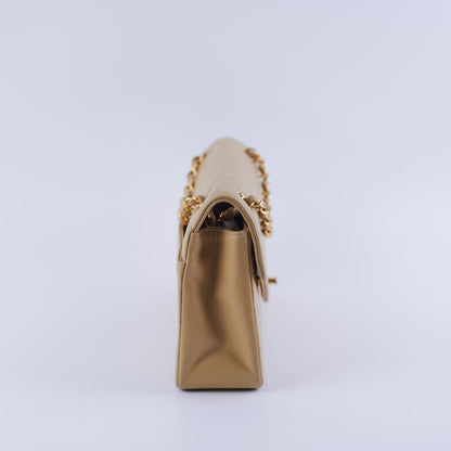 Chanel Vintage Beige Lambskin Shoulder Bag