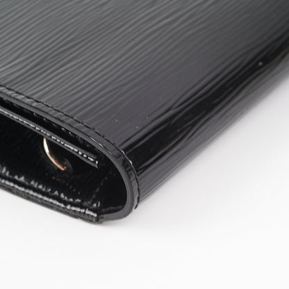 Louis Vuitton Patent Epi Clutch with Strap Black
