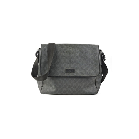 Gucci Mens Black Shoulder Monogram Bag