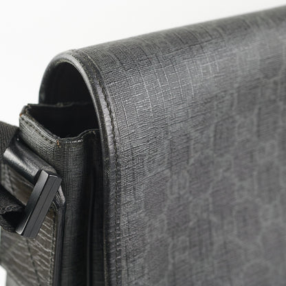 Gucci Mens Black Shoulder Monogram Bag