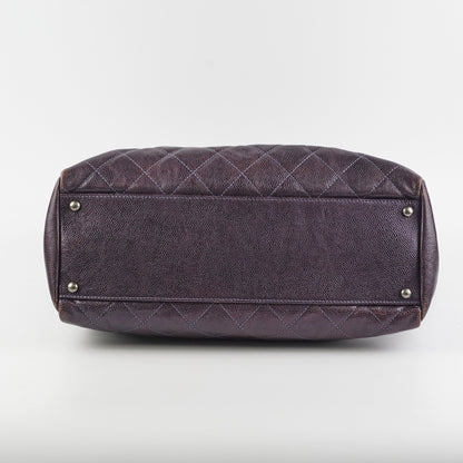 Chanel Dark Purple Caviar Shoulder Bag