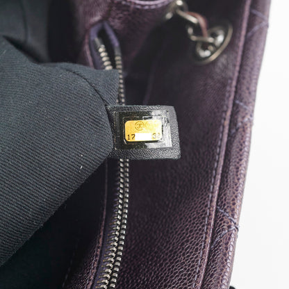 Chanel Dark Purple Caviar Shoulder Bag