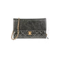 Chanel Zip Away Chain Clutch Wallet on Chain WOC Metallic Grey