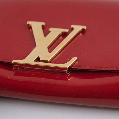 Louis Vuitton Louise MM Red Vernis Clutch