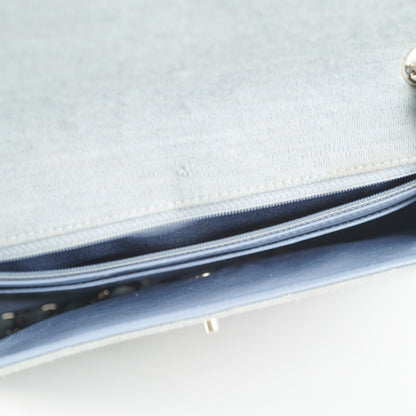 Chanel Timeless Quilted Jersey Shoulder Flap Blue