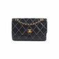 Chanel Wild Stitch Classic Flap Shoulder Bag Black