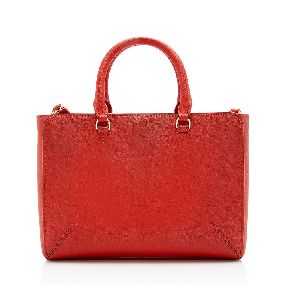 Tory Burch Saffiano Leather Mini Convertible Tote (SHF-15746)