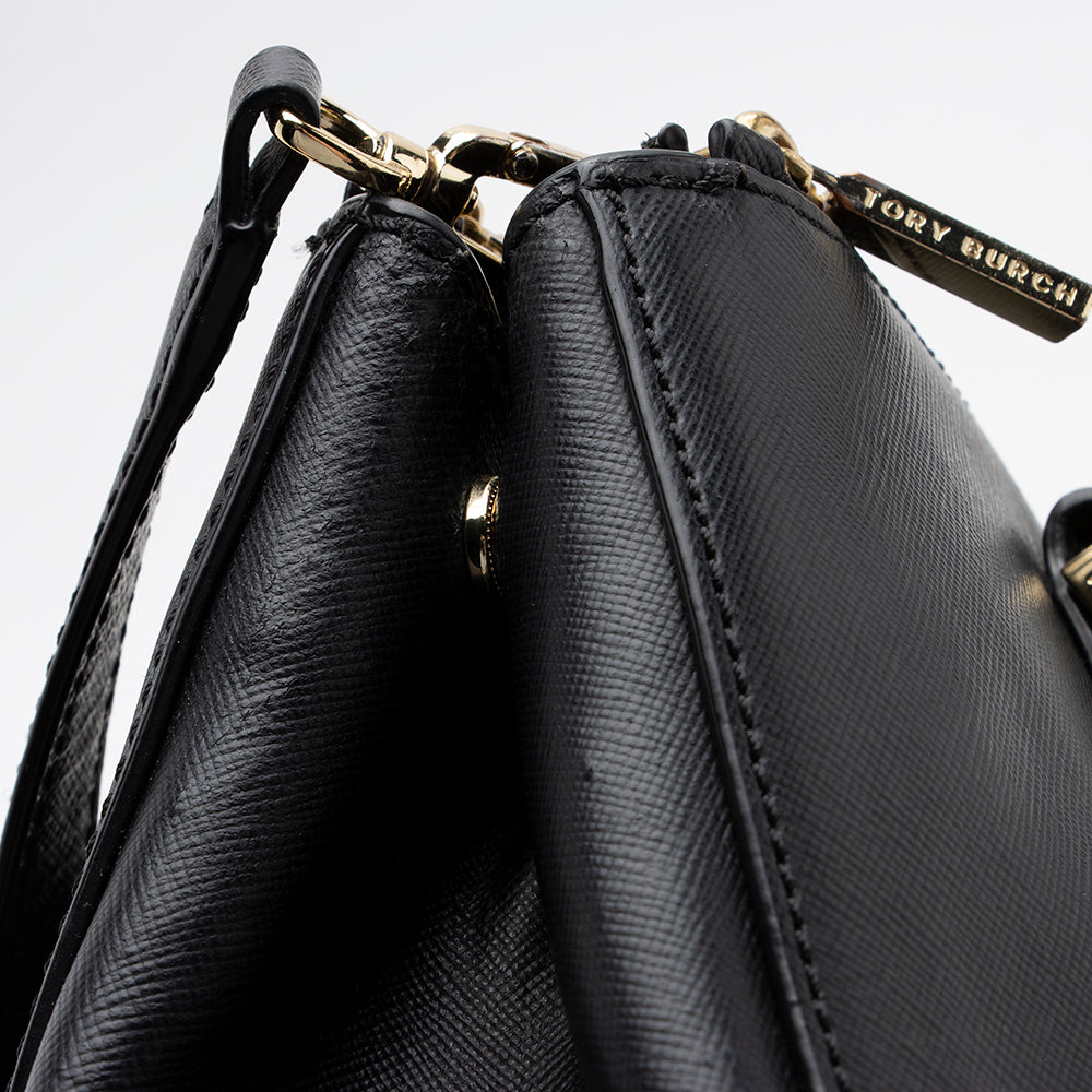 Tory Burch Saffiano Leather Robinson Double Zip Tote (SHF-13328)