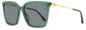 Jimmy Choo Square Sunglasses Totta /G 1EDIR Green/Gold 56mm Green Gold