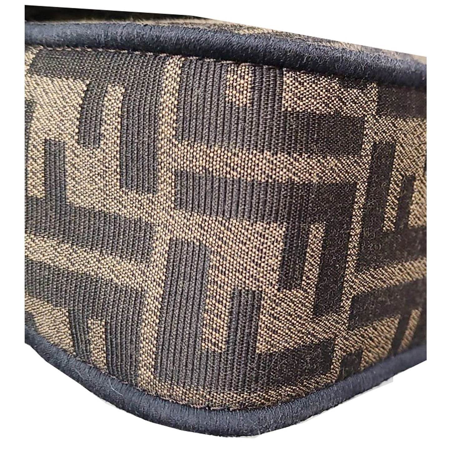 FENDI Mini Baguette Zucca Canvas Shoulder Bag Brown