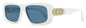 Victoria Beckham Chain Rectangular Sunglasses VB669S 101 White 55mm White