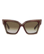 Valentino Womens Cat Eye Bordeaux Bordeaux Brown Fashion Designer Eyewear