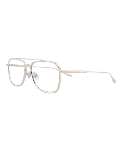 Valentino Unisex Aviator Silver-Silver-Transparent Fashion Designer Eyewear