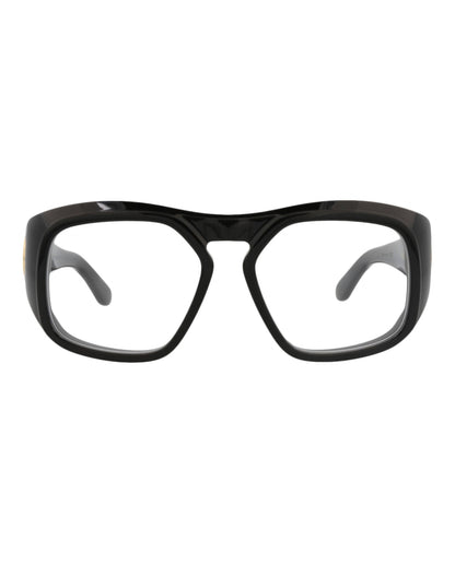 Valentino Unisex Square/Rectangle Black-Black-Transparent Fashion Designer Eyewear
