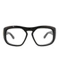 Valentino Unisex Square/Rectangle Black-Black-Transparent Fashion Designer Eyewear