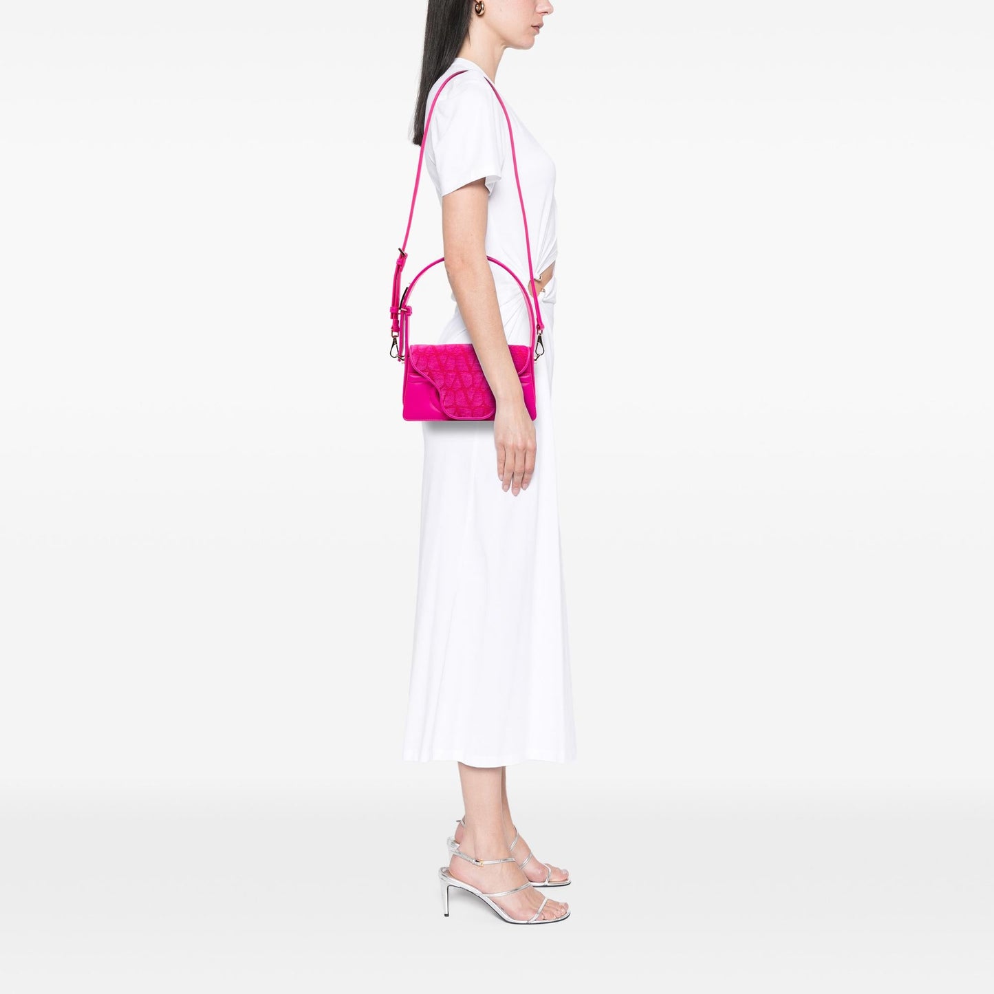 Valentino La Petit Leather Trimmed Toile Deuxieme Iconographe Satchel