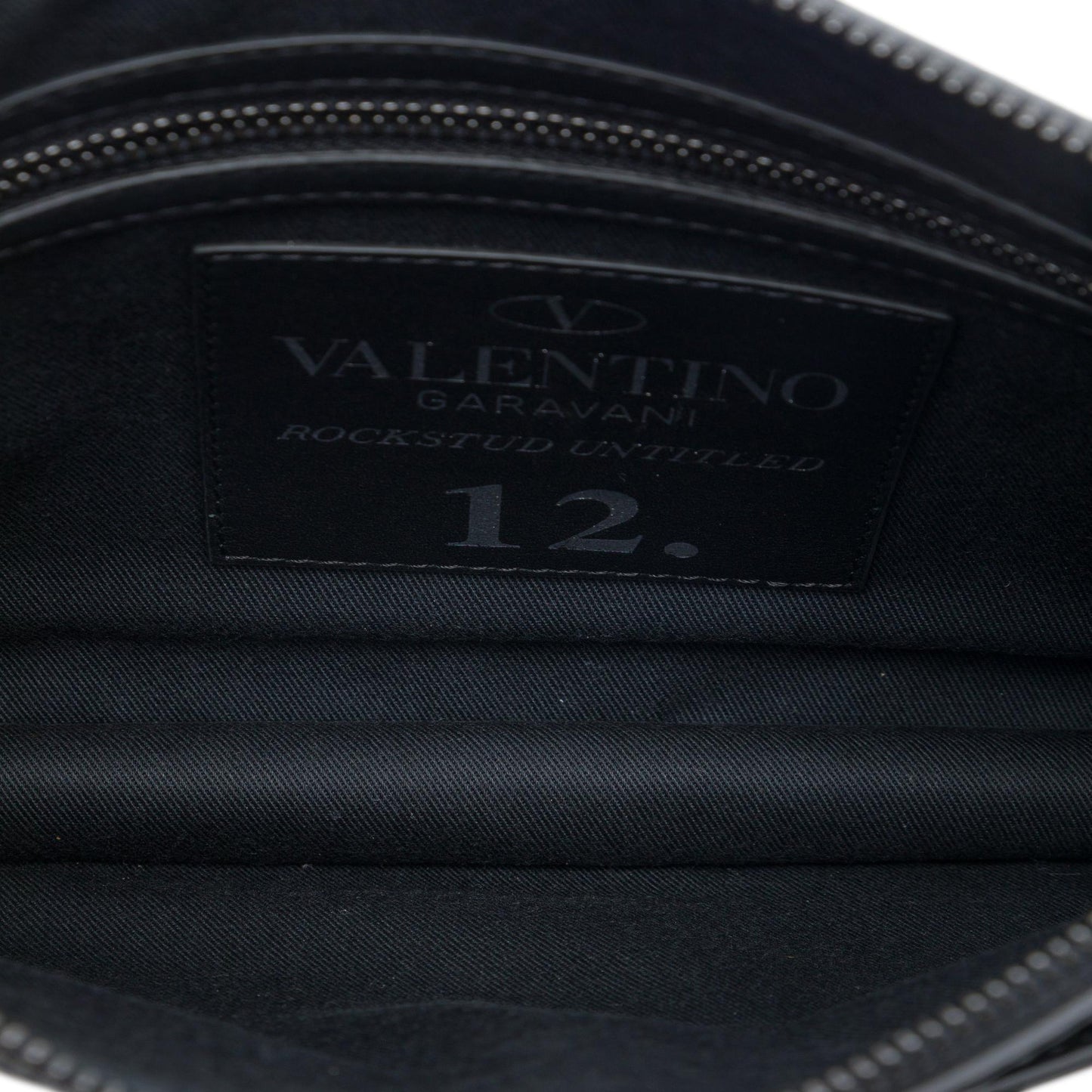 Valentino Leather Rockstud Untitled Wristlet Clutch