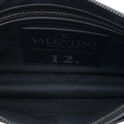 Valentino Leather Rockstud Untitled Wristlet Clutch