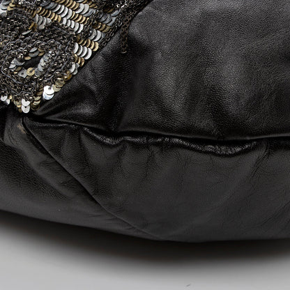 Valentino Leather Sequin Chain Glam Convertible Tote - FINAL SALE (SHF-15609)
