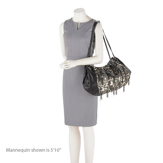 Valentino Leather Sequin Chain Glam Convertible Tote - FINAL SALE (SHF-15609)